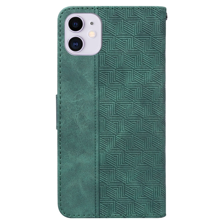 For iPhone 11 Geometric Embossed Leather Phone Case