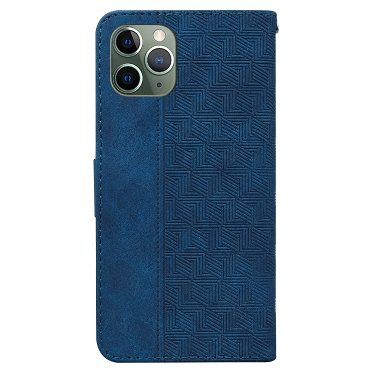 For iPhone 11 Pro Geometric Embossed Leather Phone Case