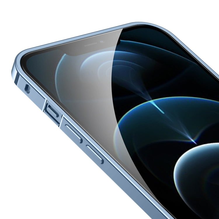 For iPhone 12 Metal Frame HD Transparent Phone Case