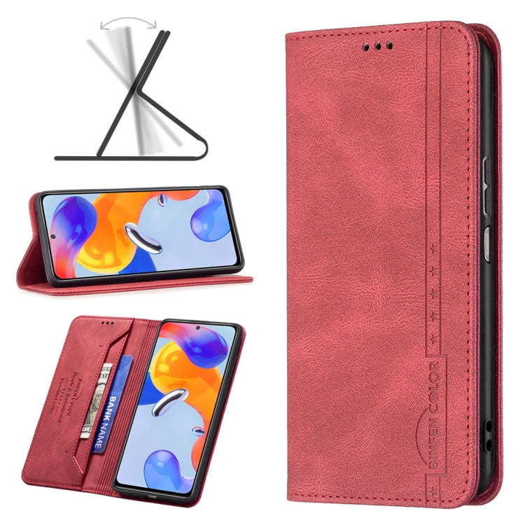 For Xiaomi Redmi Note 11 Pro International Version Magnetic RFID Blocking Anti-Theft Leather Phone Case