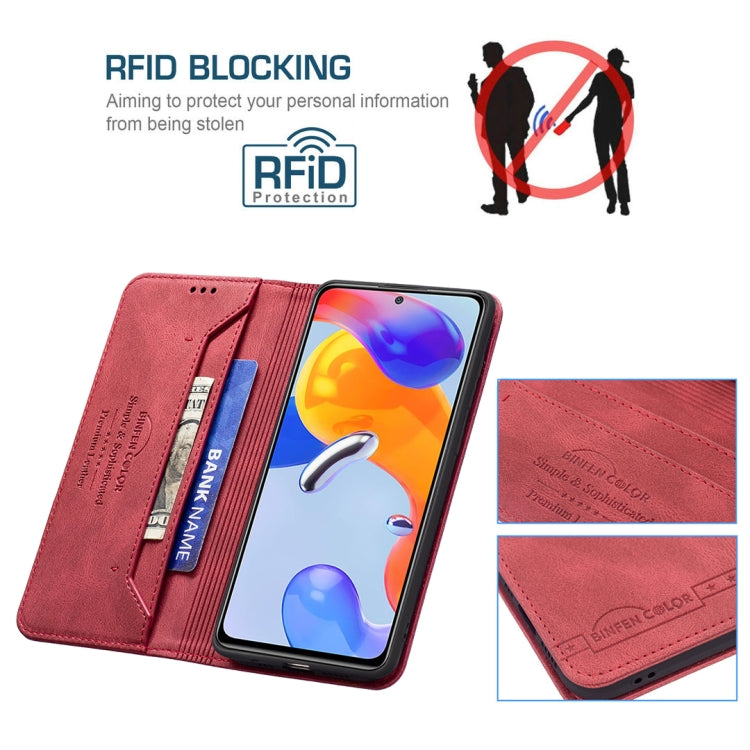 For Xiaomi Redmi Note 11 Pro International Version Magnetic RFID Blocking Anti-Theft Leather Phone Case