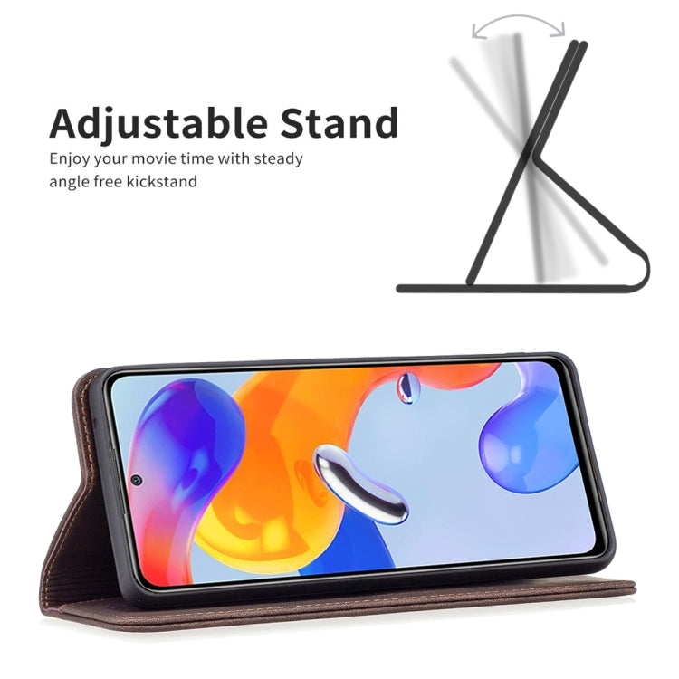 For Xiaomi Redmi Note 11 Pro International Version Magnetic RFID Blocking Anti-Theft Leather Phone Case