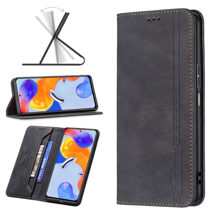 For Xiaomi Redmi Note 11 Pro International Version Magnetic RFID Blocking Anti-Theft Leather Phone Case