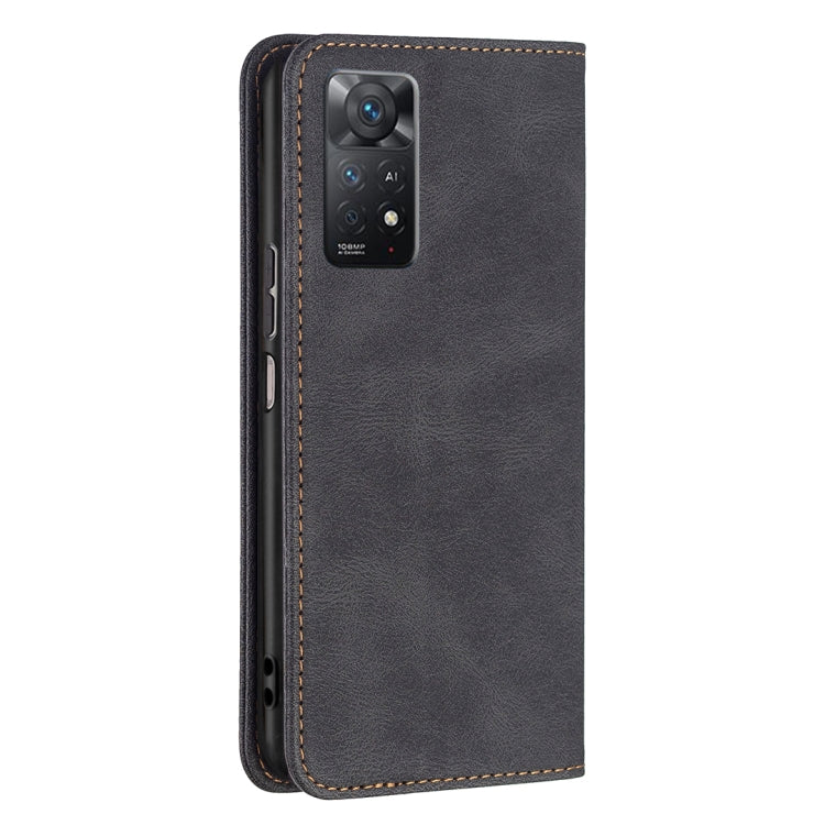 For Xiaomi Redmi Note 11 Pro International Version Magnetic RFID Blocking Anti-Theft Leather Phone Case