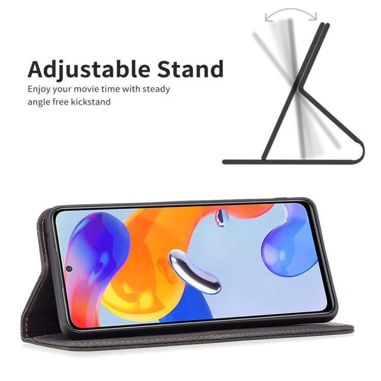 For Xiaomi Redmi Note 11 Pro International Version Magnetic RFID Blocking Anti-Theft Leather Phone Case