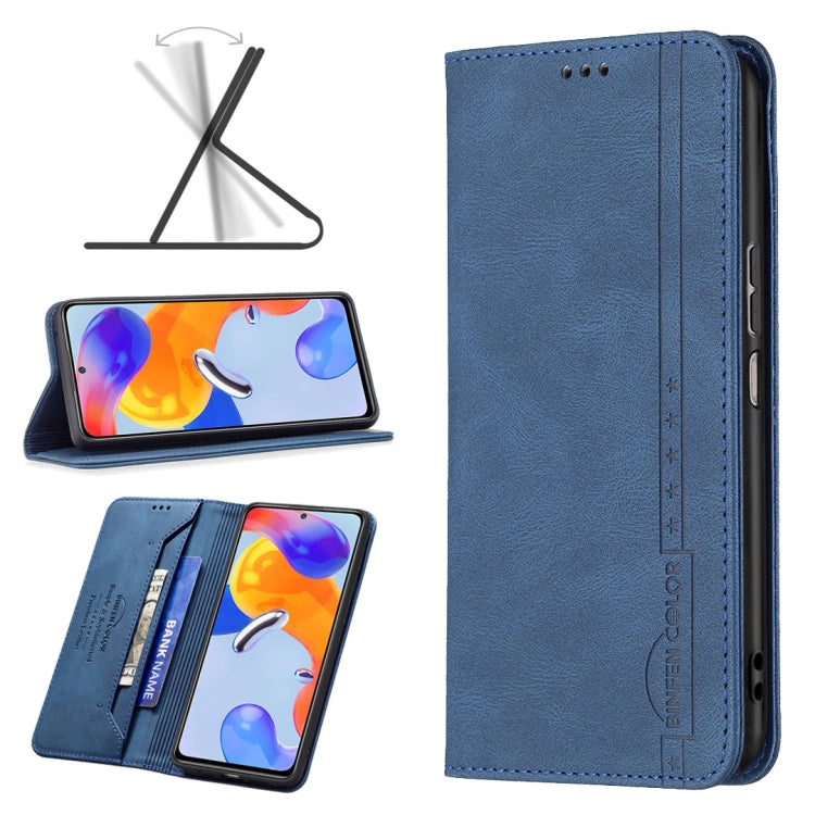 For Xiaomi Redmi Note 11 Pro International Version Magnetic RFID Blocking Anti-Theft Leather Phone Case