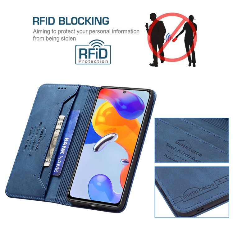 For Xiaomi Redmi Note 11 Pro International Version Magnetic RFID Blocking Anti-Theft Leather Phone Case