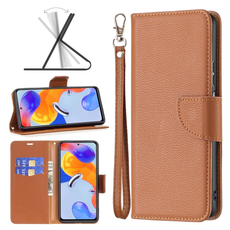 For Xiaomi Redmi Note 11 Pro International Version Litchi Texture Pure Color Horizontal Flip Leather Phone Case