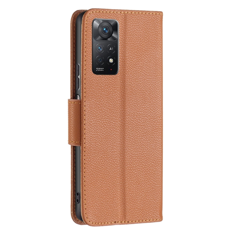 For Xiaomi Redmi Note 11 Pro International Version Litchi Texture Pure Color Horizontal Flip Leather Phone Case