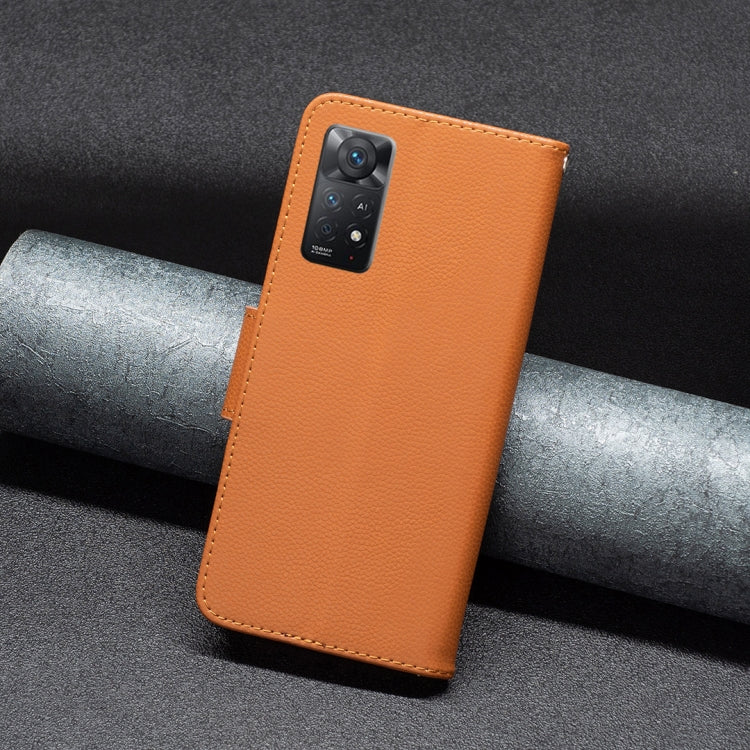 For Xiaomi Redmi Note 11 Pro International Version Litchi Texture Pure Color Horizontal Flip Leather Phone Case