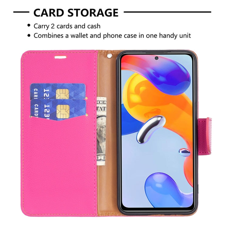 For Xiaomi Redmi Note 11 Pro International Version Litchi Texture Pure Color Horizontal Flip Leather Phone Case