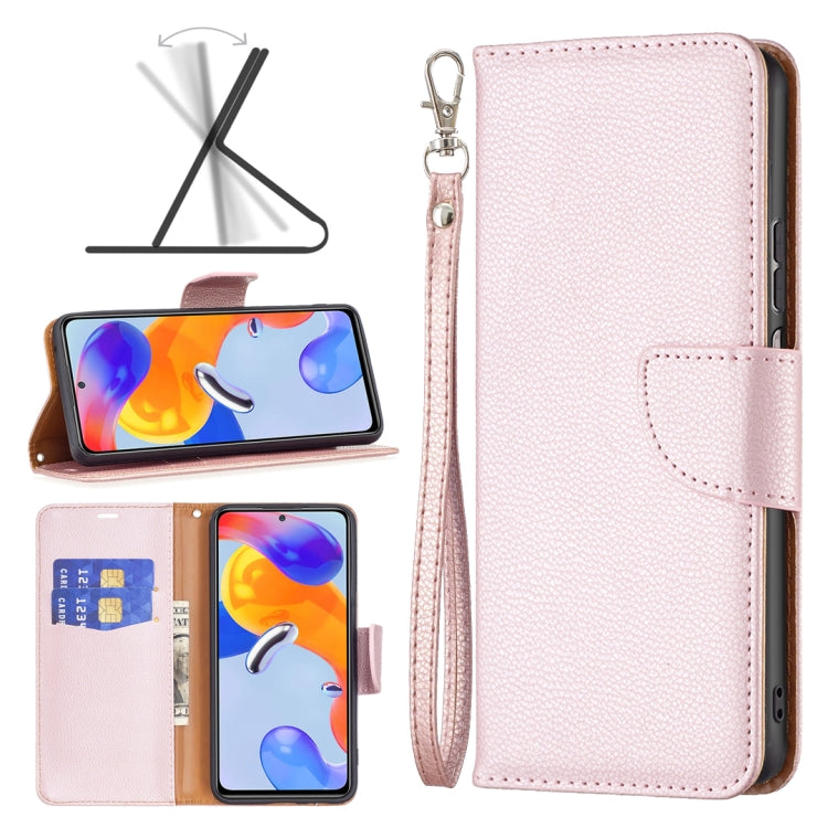 For Xiaomi Redmi Note 11 Pro International Version Litchi Texture Pure Color Horizontal Flip Leather Phone Case