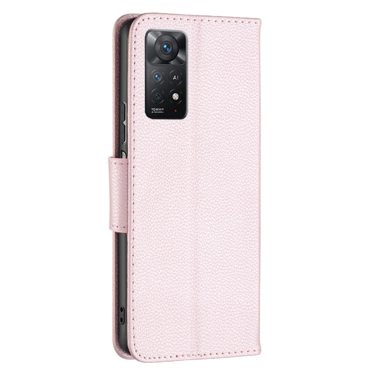 For Xiaomi Redmi Note 11 Pro International Version Litchi Texture Pure Color Horizontal Flip Leather Phone Case