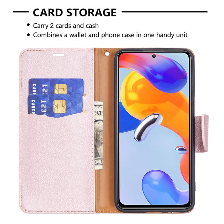 For Xiaomi Redmi Note 11 Pro International Version Litchi Texture Pure Color Horizontal Flip Leather Phone Case