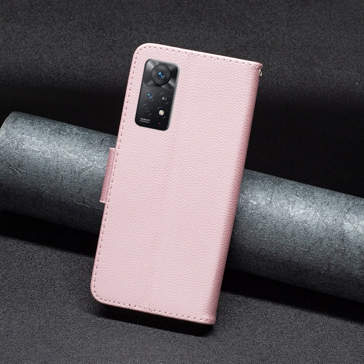 For Xiaomi Redmi Note 11 Pro International Version Litchi Texture Pure Color Horizontal Flip Leather Phone Case
