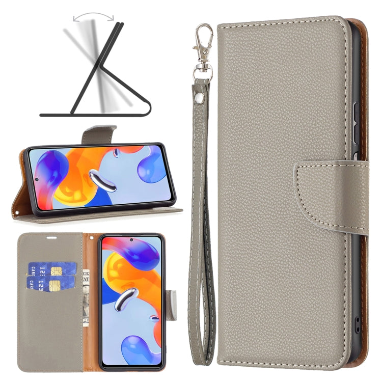 For Xiaomi Redmi Note 11 Pro International Version Litchi Texture Pure Color Horizontal Flip Leather Phone Case