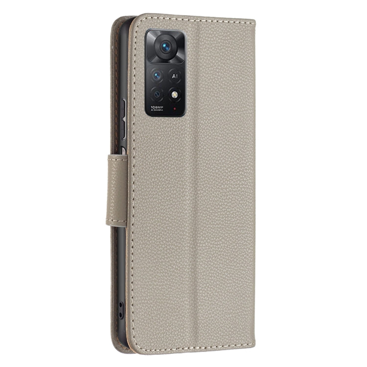 For Xiaomi Redmi Note 11 Pro International Version Litchi Texture Pure Color Horizontal Flip Leather Phone Case