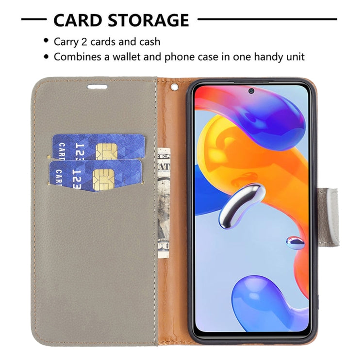 For Xiaomi Redmi Note 11 Pro International Version Litchi Texture Pure Color Horizontal Flip Leather Phone Case