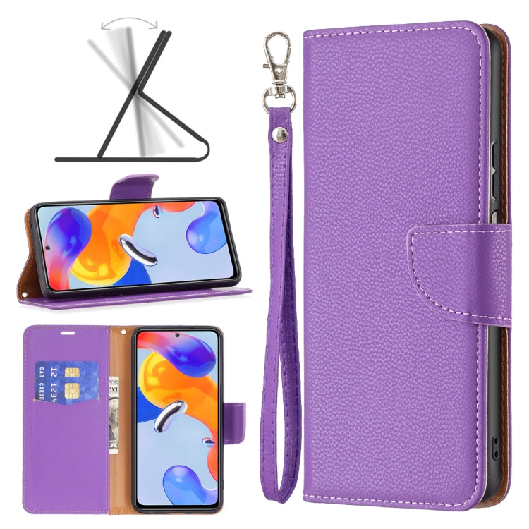 For Xiaomi Redmi Note 11 Pro International Version Litchi Texture Pure Color Horizontal Flip Leather Phone Case