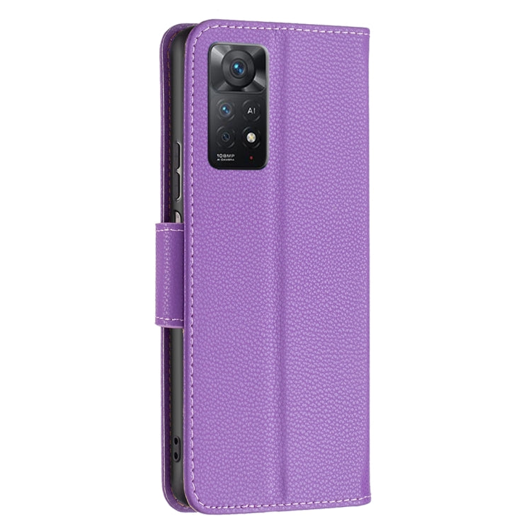 For Xiaomi Redmi Note 11 Pro International Version Litchi Texture Pure Color Horizontal Flip Leather Phone Case