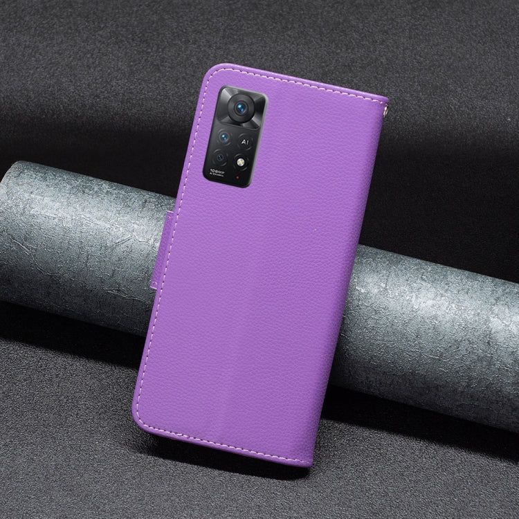 For Xiaomi Redmi Note 11 Pro International Version Litchi Texture Pure Color Horizontal Flip Leather Phone Case