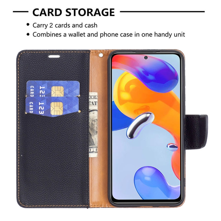 For Xiaomi Redmi Note 11 Pro International Version Litchi Texture Pure Color Horizontal Flip Leather Phone Case