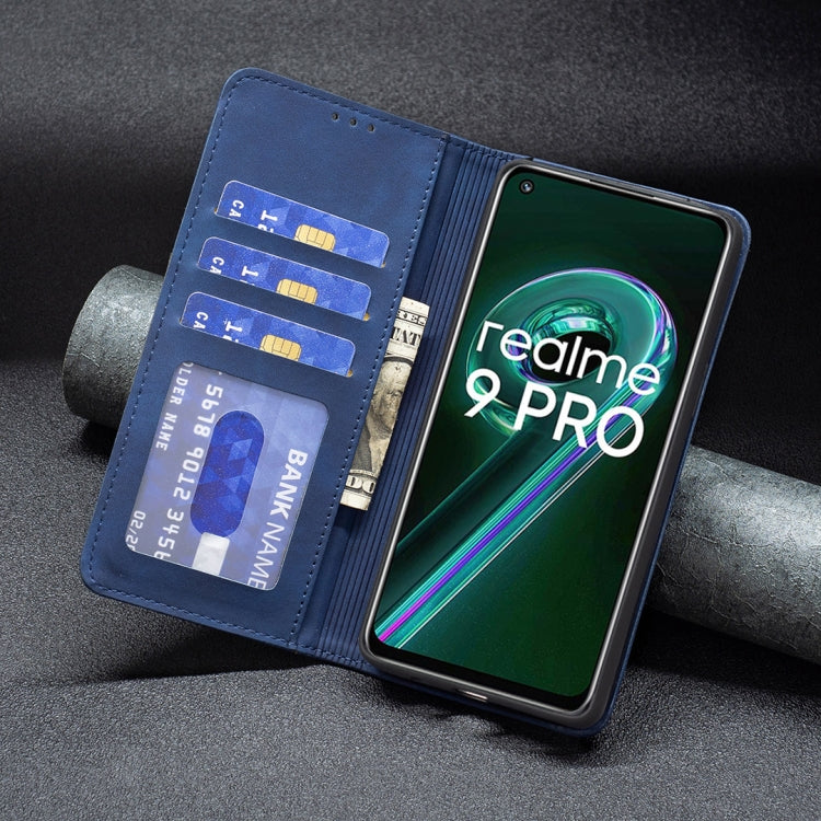 For OPPO Realme 9 Pro Magnetic Splicing Leather Phone Case