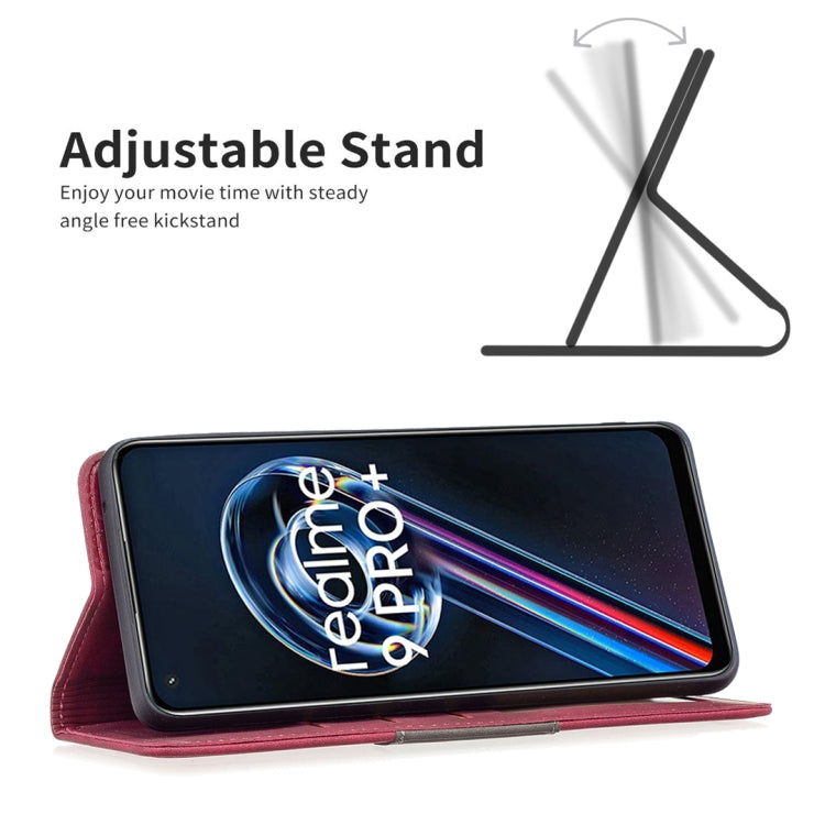 For OPPO Realme 9 Pro+ Magnetic Splicing Leather Phone Case