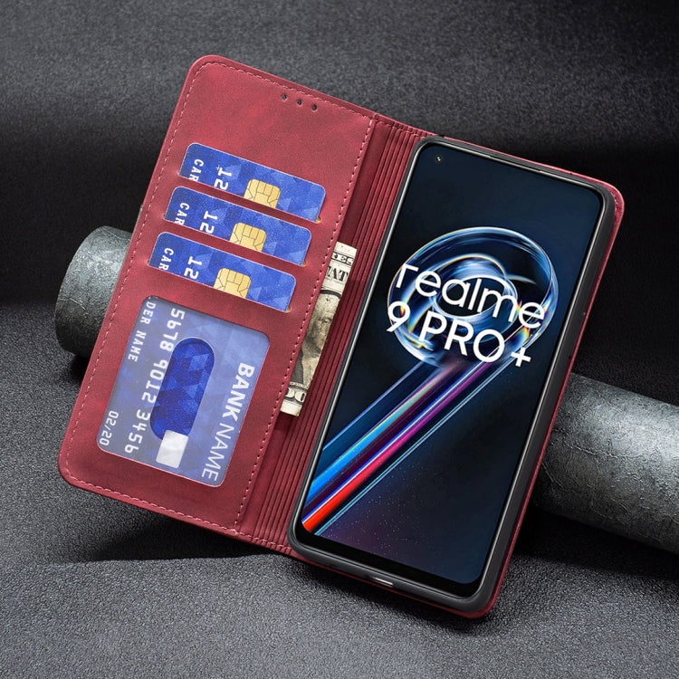 For OPPO Realme 9 Pro+ Magnetic Splicing Leather Phone Case