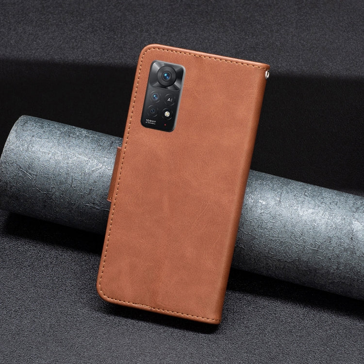 For Xiaomi Redmi Note 11 Pro International Version Lambskin Texture Pure Color Horizontal Flip Leather Phone Case