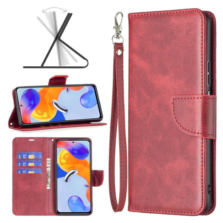 For Xiaomi Redmi Note 11 Pro International Version Lambskin Texture Pure Color Horizontal Flip Leather Phone Case