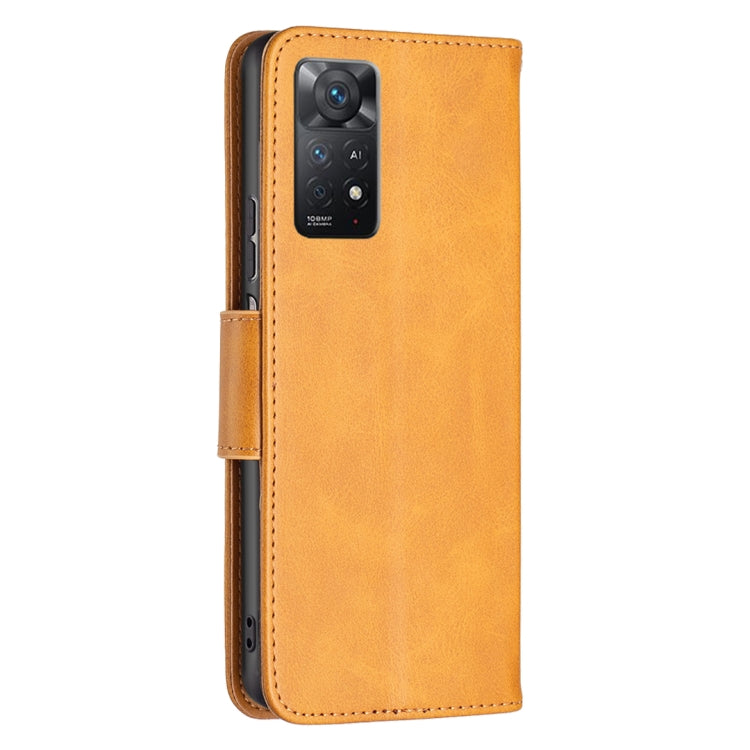 For Xiaomi Redmi Note 11 Pro International Version Lambskin Texture Pure Color Horizontal Flip Leather Phone Case