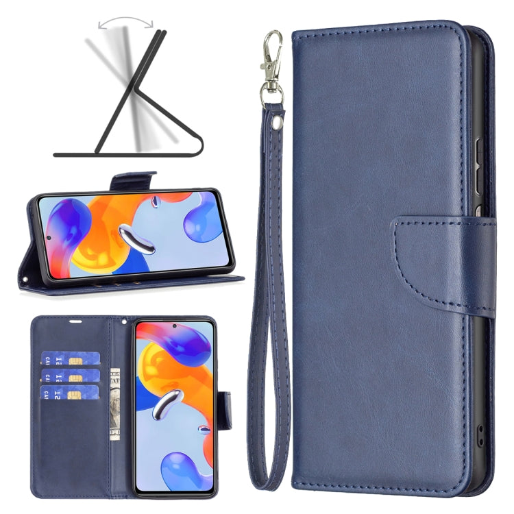 For Xiaomi Redmi Note 11 Pro International Version Lambskin Texture Pure Color Horizontal Flip Leather Phone Case
