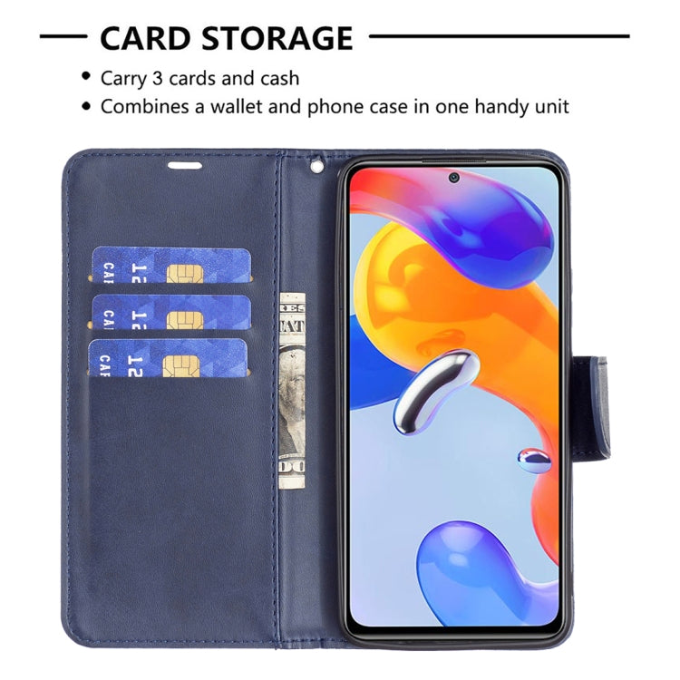 For Xiaomi Redmi Note 11 Pro International Version Lambskin Texture Pure Color Horizontal Flip Leather Phone Case