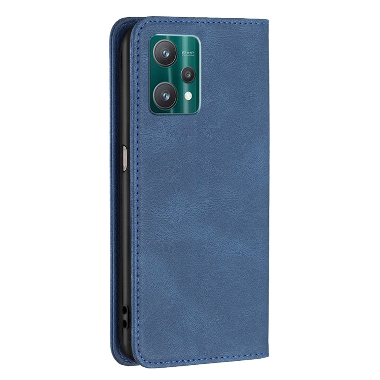 For OPPO Realme 9 Pro Magnetic RFID Blocking Anti-Theft Leather Case with Holder & Card Slots & Wallet