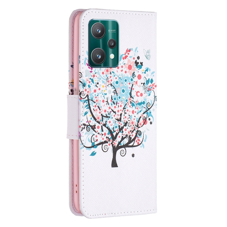 For OPPO Realme 9 Pro Colored Drawing Pattern Horizontal Flip Leather Case with Holder & Card Slots & Wallet