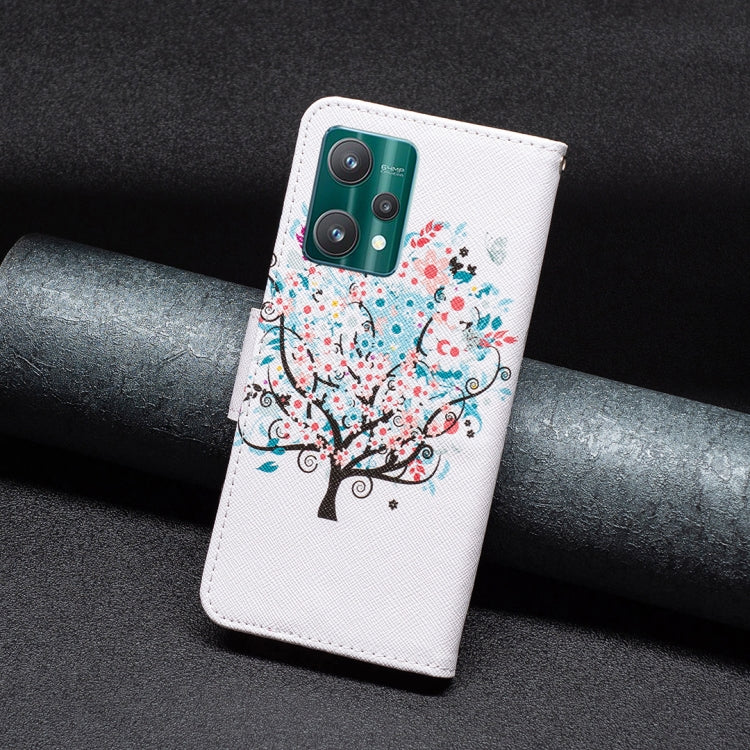 For OPPO Realme 9 Pro Colored Drawing Pattern Horizontal Flip Leather Case with Holder & Card Slots & Wallet