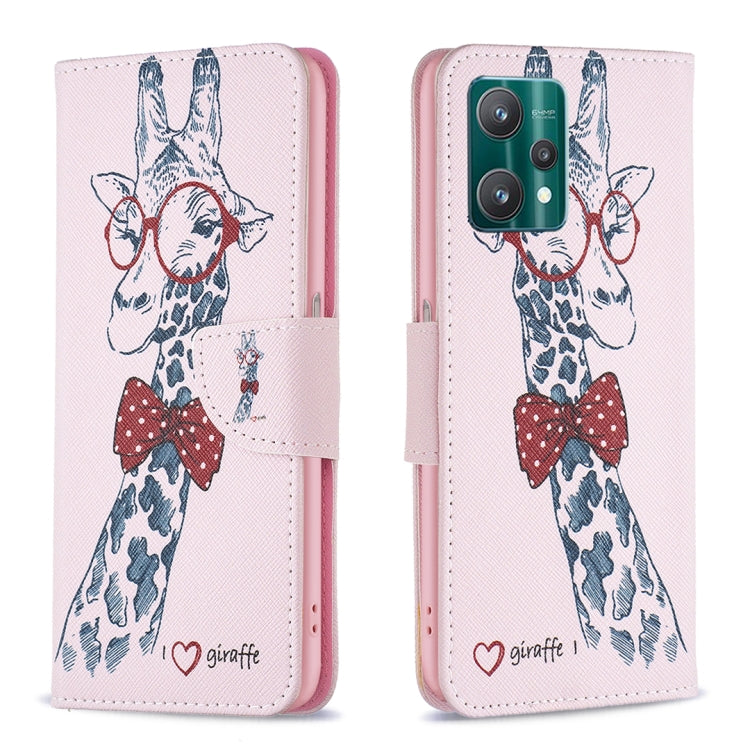 For OPPO Realme 9 Pro Colored Drawing Pattern Horizontal Flip Leather Case with Holder & Card Slots & Wallet