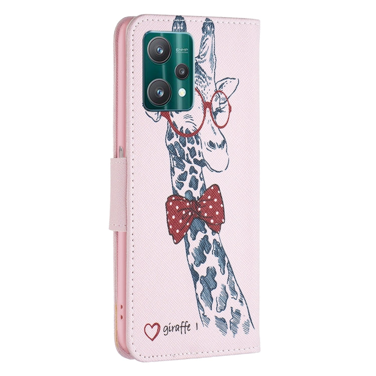 For OPPO Realme 9 Pro Colored Drawing Pattern Horizontal Flip Leather Case with Holder & Card Slots & Wallet