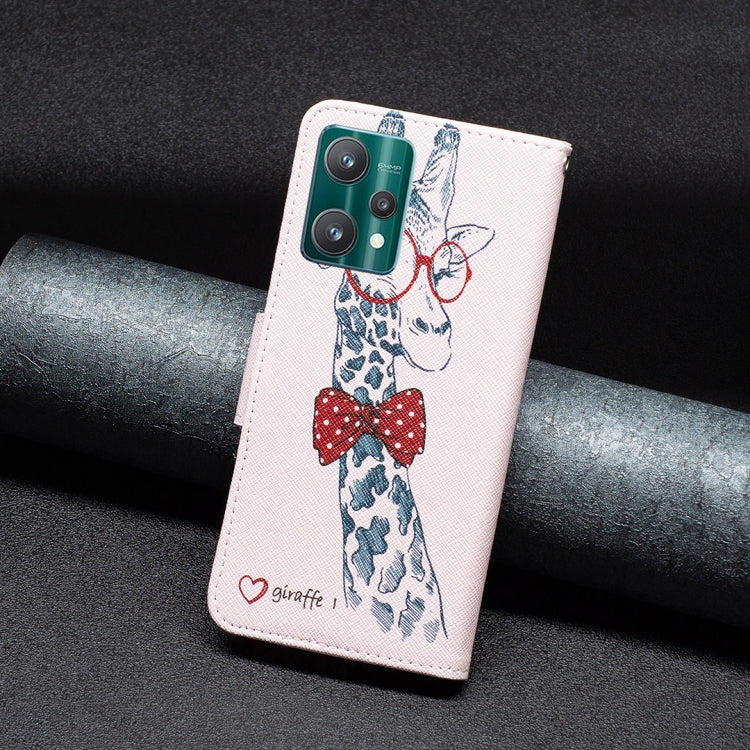 For OPPO Realme 9 Pro Colored Drawing Pattern Horizontal Flip Leather Case with Holder & Card Slots & Wallet