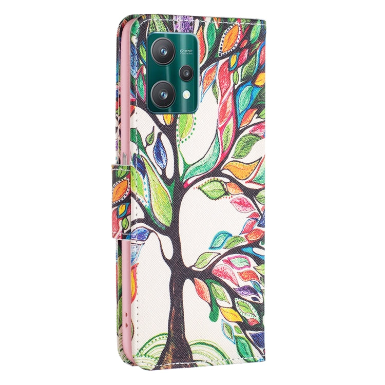 For OPPO Realme 9 Pro Colored Drawing Pattern Horizontal Flip Leather Case with Holder & Card Slots & Wallet