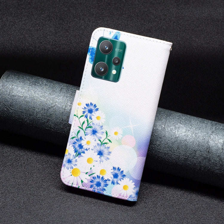 For OPPO Realme 9 Pro Colored Drawing Pattern Horizontal Flip Leather Case with Holder & Card Slots & Wallet