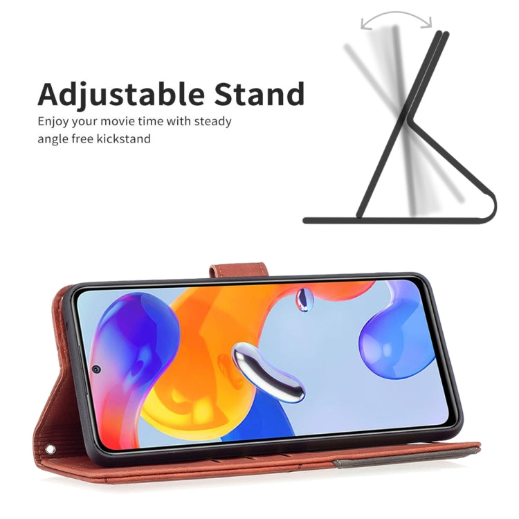 For Xiaomi Redmi Note 11 Pro International Version Rhombus Texture Magnetic Buckle Horizontal Flip Leather Phone Case