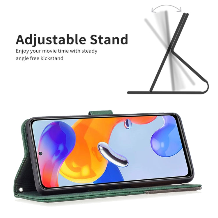 For Xiaomi Redmi Note 11 Pro International Version Rhombus Texture Magnetic Buckle Horizontal Flip Leather Phone Case