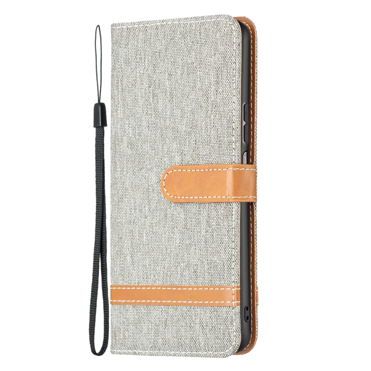 For Xiaomi Redmi Note 11 Pro International Version Color Matching Denim Texture Leather Phone Case