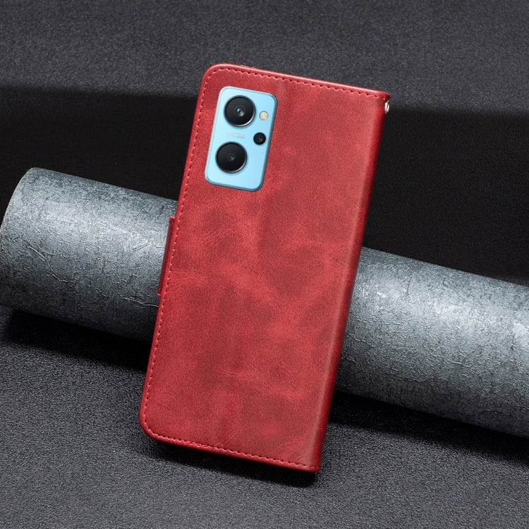 For OPPO A36 4G / A96 4G / A76 4G / K10 4G / Realme 9i Retro Lambskin Texture Leather Phone Case