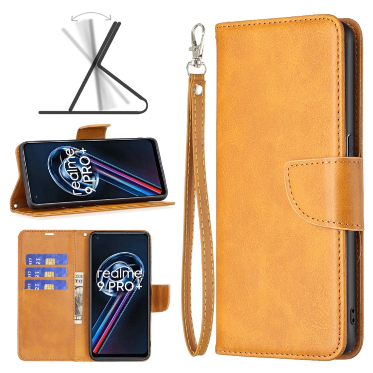 For OPPO Realme 9 Pro+ Retro Lambskin Texture Leather Phone Case
