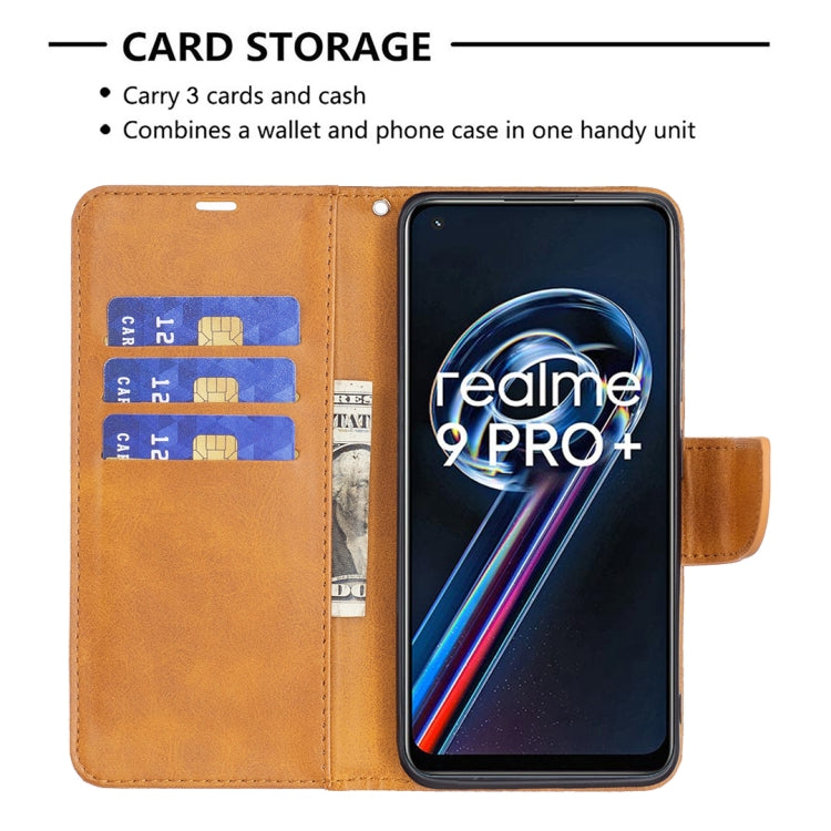 For OPPO Realme 9 Pro+ Retro Lambskin Texture Leather Phone Case