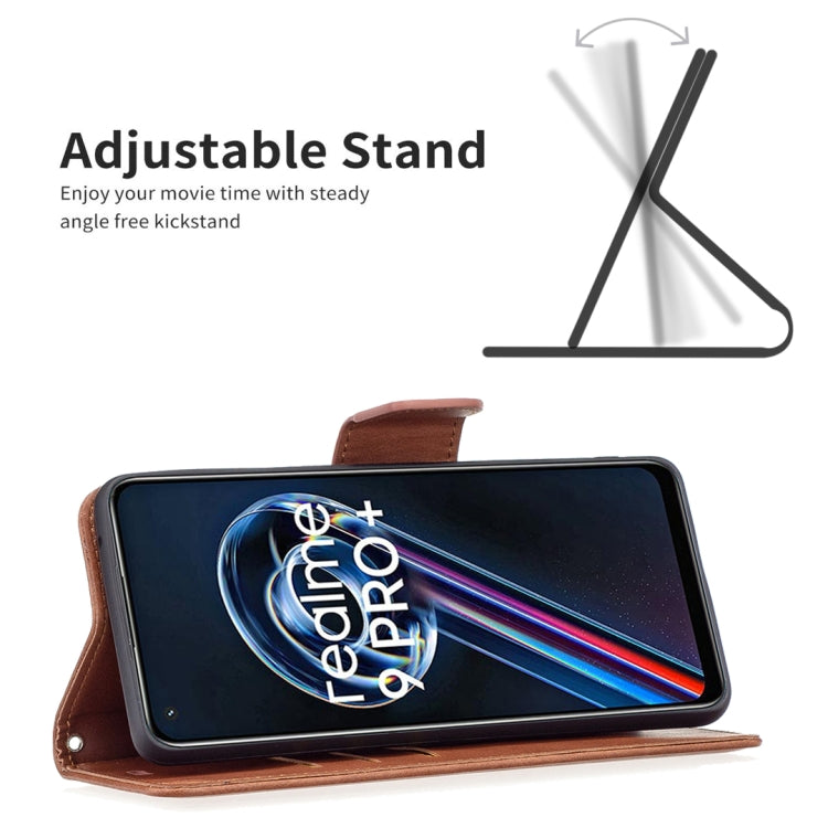 For OPPO Realme 9 Pro+ Retro Lambskin Texture Leather Phone Case