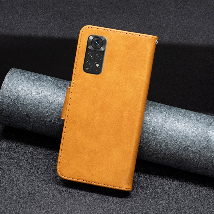 For Xiaomi Redmi Note 11 Global Retro Lambskin Texture Leather Phone Case